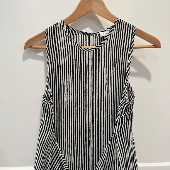 NWT Amour Vert Cortney Washable Silk Ink Striped Midi Dress Size S - Picture 7 of 10